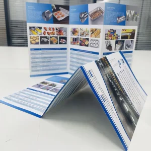 Custom Hardcover Company Catalogue Folded Leaflet Bound Printed Business Brochure Design Film Lamination Embossing