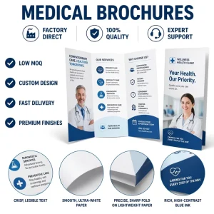 Custom Hardcover Softcover Book Printing Service Full Color Catalog Brochure Magazine Booklet Printing