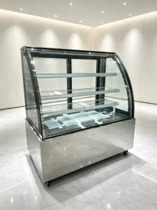 Custom-Height Stainless Steel Cake Display Cabinet 1.4m Vertical Unit Large-Area Display