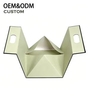 Custom High-End Foldable Handbag Style Gift Box Collapsible Rigid Paper Packaging with Handle Portable Save Shipping Cost