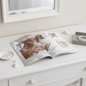 Custom High End Jewelry Catalog Printing Luxury Gold Foil Branding Lookbook Professional Softcover Jewelry Product Brochure