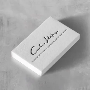 Custom High Quality 3D Embossed Logo Printing Business Cards Thank You Card