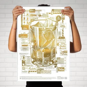 Custom High Quality A0 A1 A2 A3 A4 A5 Art Prints Poster Gold Foil Printing Wall Decor Promotional Poster Illustration Printing