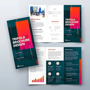Custom High Quality A3 A4 A5 Size Advertising Promotional Color Folded Flyer Brochure Leaflet Printing