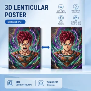 Custom High Quality Plastic Promotional Basketball Design 3D Lenticular Poster for Outdoor
