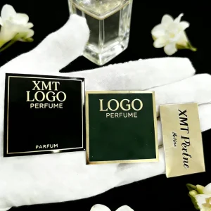 Custom High Ranking Metallic Brand Label Perfume Bottle Package Printing Concave Convex Logo Metallic Brand