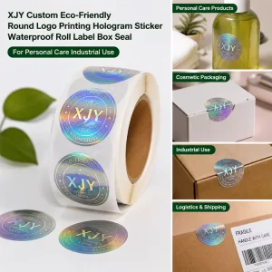 Custom Hologram Waterproof Roll Labels and Security Stickers for Packaging Personal Care & Industrial Use