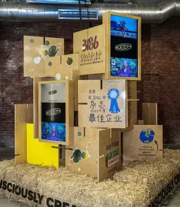 Custom Honeycomb & Corrugated Cardboard Display Boards Modern Minimalist Tool-free Assembly for Exhibition Displays