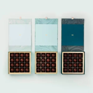Custom Hot Stamping Logo Gift Packaging Magnetic Lid Paper Boxes Recyclable Luxury Small Folding Chocolate Box with Dividers