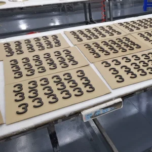 Custom Hotel Signage Fine Painted Solid Aluminum Numbers with Meticulous Craftsmanship