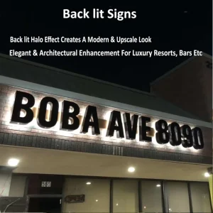 Custom Illuminated Backlit Frontlit Channel Letters Business Logo Signs Professional Grade LED Indoor Outdoor 3D Retail Store
