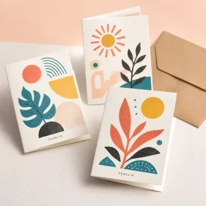 Custom Illustrated Greeting Card Cultural Creative Gift Card Festival Blessing Paper Card Processing Dongguan Factory