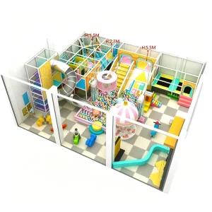 Custom Indoor Amusement Equipment Macaron Interactive Commercial Adventure Fun Maze Soft Play Structure Turnkey Play Center