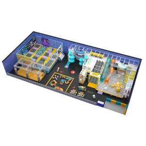 Custom Indoor Amusement Equipment Multi Zone Kids Playground Commercial Trampoline Ninja Soft Play Turnkey FEC Center Mall