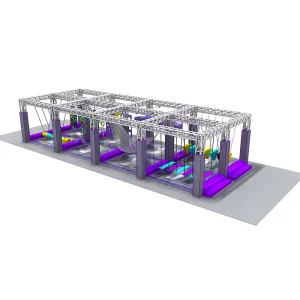 Custom Indoor Amusement Equipment Ninja Obstacle Course Commercial Multi Lane Turnkey Training Center for Mall FEC ASTM