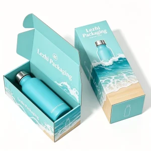 Custom Insulated Cup Corrugated Paper Boxes Packaging Box for Thermos Glass Cup Water Bottle Mailer Packaging Box
