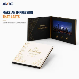 Custom Invitation Card IPS LCD Screen MP4 Player Digital Video Brochure for Business Promotional Greeting Card