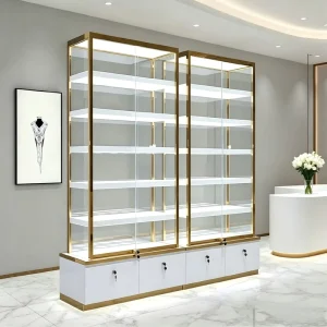 Custom Jewelry Store Design for Retail Shops LED Display Cabinets Turnkey Shopfitting Full Factory Fit Out Solution