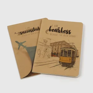 Custom Kraft Hardcover Notebook for Journaling Sketching Daily Writing Sewn Binding Blank Pages Eco-Friendly