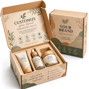 Custom Kraft Paper Corrugated Mailer Box Matt Lamination Embossing for Shampoo Bottle Packaging Logo Sponge Protective Insert