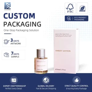Custom Kraft Paper Folding Cardboard Boxes for Skin Care & Cosmetic Packaging Color Printing Perfume Lipstick Box