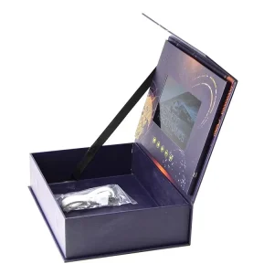 Custom LCD Screen (2.4-10.1inch) Paper Gift Brochure Box with Thermal Transfer Printing Automatic Playback for Brand Promotion