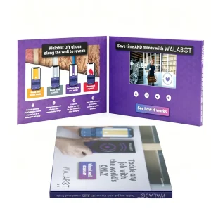 Custom LCD Screen Video Business Card Mp4 Player Digital Video Brochure for Wedding Invitations Book