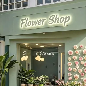 Custom LED 3D Stainless Steel Illuminated Logo Sign for Outdoor Storefronts
