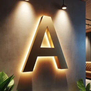 Custom LED Backlit 3D Business Sign Stainless Steel Logo Signboard Storefront Advertising Direction Decoration Outdoor Use IP65
