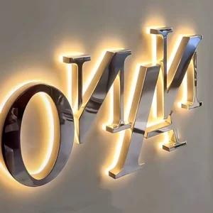 Custom LED Backlit Display Waterproof 3D Logo Company Brand Business Signs Illuminated LED Letter Sign
