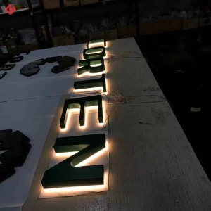 Custom LED Backlit Illuminated 3D Storefront Signboard Metal Shop Sign Board Store LED Logo Signage for Outdoor Use