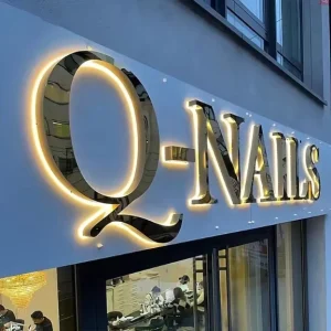 Custom LED Backlit Letters 3D Illuminated Logo Sign for Storefront Business