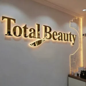 Custom LED Business Signs Metal Logo Design Store Front Sign DC Powered Office and Building Decoration