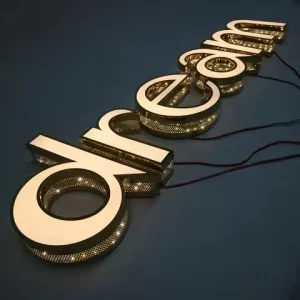 Custom LED Waterproof Channel Letter Storefront Logo Sign for Shops, Cafes, or Restaurants