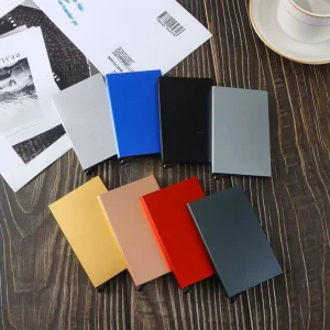 Custom LOGO RFID Aluminium Alloy Card Holder Business Case Automatic-ejecting Magnetic-shielded Anti-skimming Recyclable
