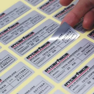 Custom Label Sticker Serial Waterproof Silver Adhesive Tabs Numbered Inspection Product Label for Serial Number