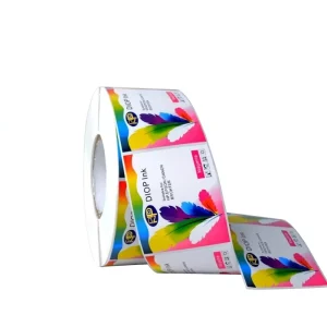 Custom Label Stickers Roll form Self adhesive Waterproof Labels Transparent Sealing Stickers Six color Rotary Printing Logos
