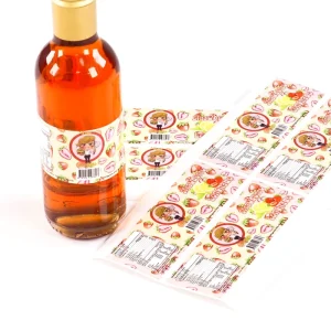 Custom Label Stickers for Pet Bottle Food Grade Waterproof Adhesive PET PP Material OEM ODM Factory