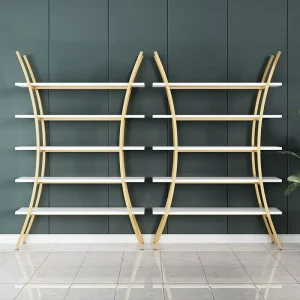 Custom Laminate Cosmetic Display Rack with Storage Shelf