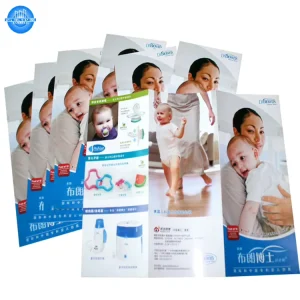Custom Laminated Folding Flyer Advertising Film Lamination Paper Brochure Trifold Brochure Printing OEM Offset Printing