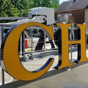 Custom Large Size Advertising Display Logo Store Front Free Standing Sign Frontlit LED Company Signs Floor Signage