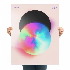 Custom Large Size Format Neon Ink Art Prints Calendar A2 A3 A1 Full Color Home Wall Decor Artwork Posters Printing Service