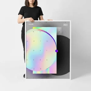 Custom Large Size Holo Foil Art Prints Digital A2 A0 A1 Collage Printing Holographic Paper Home Office Room Wall Decor Posters