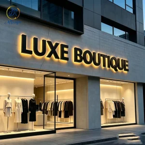Custom Led Backlit Illuminated 3D Metal Shop Sign Board Store Office Led Logo Signage For Company Wall Logo Outdoor Display