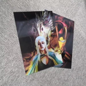 Custom Lenticular Printed Super Hero 3D Poster Movie Character Flip Picture