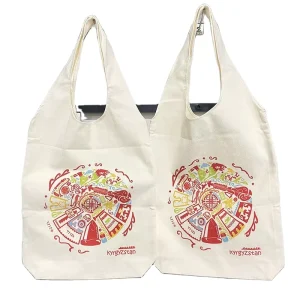 Custom Letter Graphic Print Oxford Handbag, Medium, Long Handle, Everyday Use