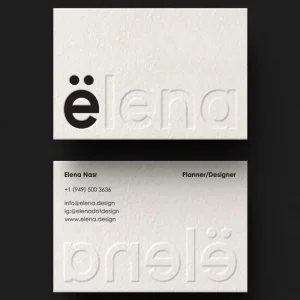 Custom Letterpress Business Cards, Embossed Paper