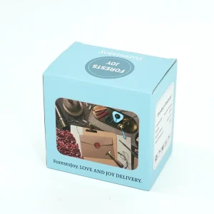 Custom Light Blue Printed Corrugated Packaging Box for Wax Seal Warmer Storage and Outer Product Packing
