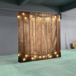 Custom Logo 10ft Tension Fabric Photography Display Cover Portable Quick Show Trade Show Pillow Backdrop Banner Wall Stand
