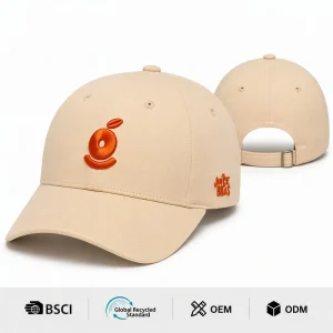 Custom Logo 3D Puff Embroidery Baseball Cap Orange Dad Hat 6 Panel Curved Brim Snapback Luxury Gorras Para Hombre